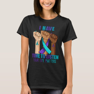 Hand, ich habe Zeit, mir die Suizidprävention vor T-Shirt
