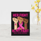 Hand ihr Kampf ist mein Brustkrebsbewusstsein Karte (Gelbe Blume)