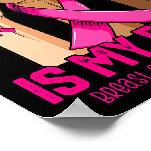 Hand ihr Kampf ist mein Brustkrebsbewusstsein Poster (Ecke)