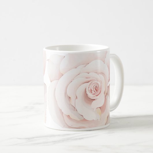 Hand Iillustrierte Rosendrucke Kaffeetasse (VorderseiteRechts)