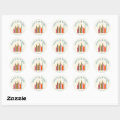 Hand-Illustrated Merry + Bright Christmas Sticker (Blatt)