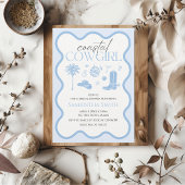 Hand Illustriert Cowgirl Cowgirl Brautparty Einladung