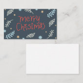 Hand Illustriert frohe Weihnachtskarte Mitteilungskarte (Vorne/Hinten)