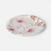 Hand Illustriert Gezeichnet Cherry Blossom Pappteller (Schrägansicht)
