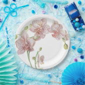 Hand Illustriert Orchid Pappteller (Party)