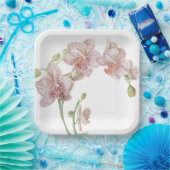 Hand Illustriert Orchid Pappteller (Party)