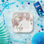 Hand Illustriert Orchid Pappteller (Party)