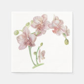 Hand Illustriert Orchid Serviette (Vorderseite)