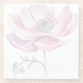 Hand illustriert Pink Peony Glasuntersetzer (Rückseite)