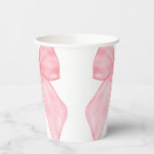 Hand-Illustriert-rosa-Schleife Pappbecher (Links)
