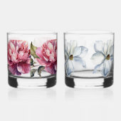 Hand Illustriert zwei verschiedene Designs Whiskyglas (Rückseite)