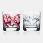 Hand Illustriert zwei verschiedene Designs Whiskyglas (Rechts)