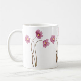 Hand Illustrierte Blume Print Tasse
