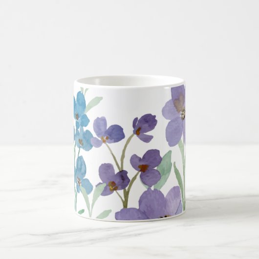 Hand Illustrierte Blumendrucke Kaffeetasse (Mittel)