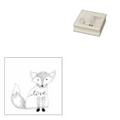 Hand Illustrierte Weihnachtsfox-Gummi-Briefmarke Gummistempel (Stempel)