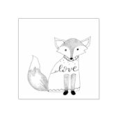 Hand Illustrierte Weihnachtsfox-Gummi-Briefmarke Gummistempel (Prägung)