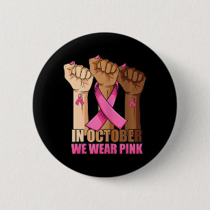 Hand Im Oktober tragen wir das Bewusstsein für ros Button