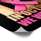 Hand Im Oktober tragen wir das Bewusstsein für ros Poster (Ecke)