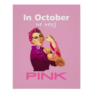 Hand im Oktober tragen wir Pink Rosie, den Nieter Poster