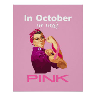 Hand im Oktober tragen wir Pink Rosie, den Nieter Poster