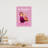 Hand im Oktober tragen wir Pink Rosie, den Nieter Poster (Küche)