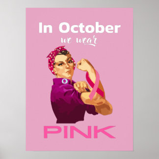 Hand im Oktober tragen wir Pink Rosie, den Nieter Poster