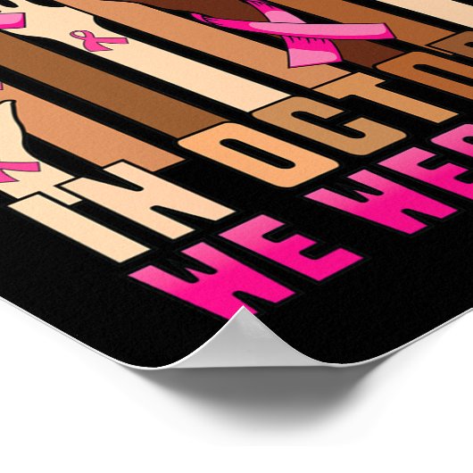 Hand im Oktober tragen wir rosa Brustkrebs-Bewusst Poster (Ecke)