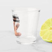 Hand in das Shot Glass Schnapsglas (Rechts)