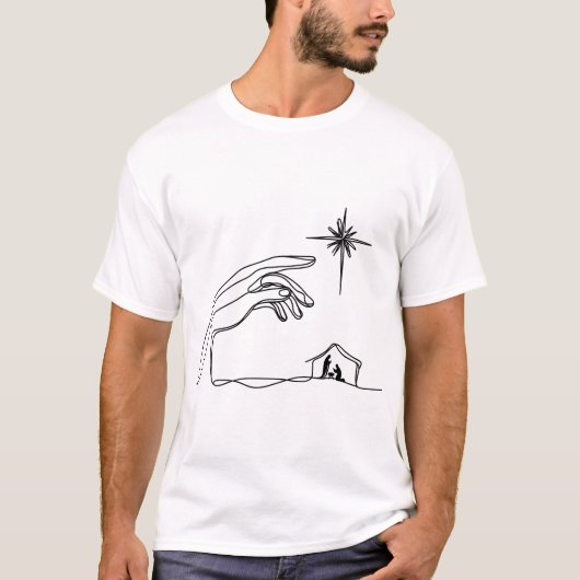 Hand in die heilige Nacht T-Shirt (Vorderseite)