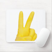 Hand in gelbem Latex Handschuh Mousepad (Mit Mouse)