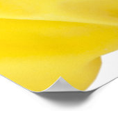 Hand in gelbem Latex Handschuh Poster (Ecke)