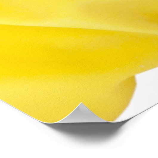 Hand in gelbem Latex Handschuh Poster (Ecke)