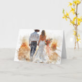 Hand in Hand, bereit für glücklich für immer Karte (Gelbe Blume)