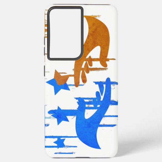 Hand in Hand - Ein farbenfroher Pakt für den Wande Samsung Galaxy Hülle (Rückseite)