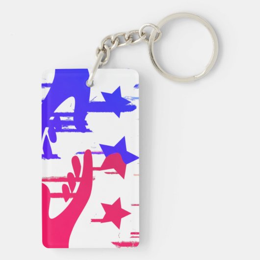 Hand in Hand - Ein farbenfroher Pakt für den Wande Schlüsselanhänger (Rückseite)