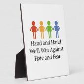 Hand in Hand gegen Hass und Angst Fotoplatte (Seite)