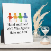 Hand in Hand gegen Hass und Angst Fotoplatte (Seite)