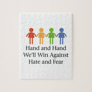 Hand in Hand gegen Hass und Angst Puzzle