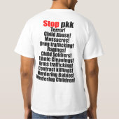 Hand in Hand gegen pkk Terrorismus T-Shirt (Rückseite)