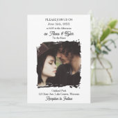 Hand in Hand, Heart to Heart | Photo Wedding Einladung (Stehend Vorderseite)