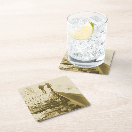 Hand in Hand laufen - Untersetzer (Vor Ort)