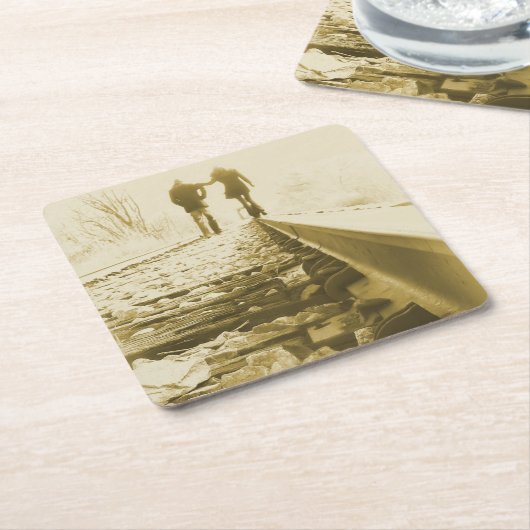 Hand in Hand laufen - Untersetzer (angewinkelt)