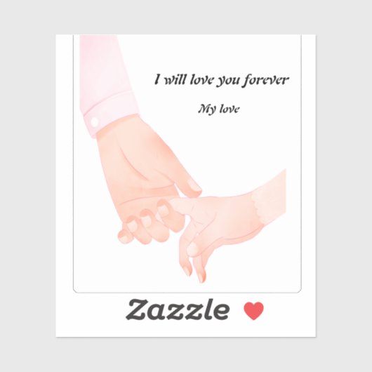 Hand in Hand Liebe Kunst - Kindergarten Aufkleber (Blatt)