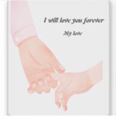 Hand in Hand Liebe Kunst - Kindergarten Aufkleber (Vorderseite)