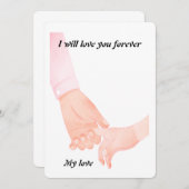 Hand in Hand Liebe Kunst - Kindergarten Einladung (Vorne/Hinten)