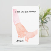 Hand in Hand Liebe Kunst - Kindergarten Einladung (Stehend Vorderseite)