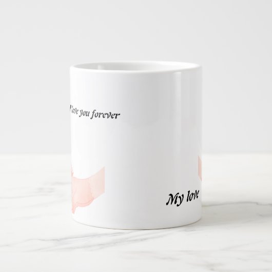 Hand in Hand Liebe Kunst - Kindergarten Jumbo-Tasse (Vorderseite)