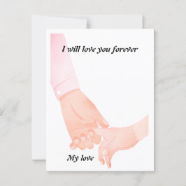 Hand in Hand Liebe Kunst - Kindergarten Postkarte