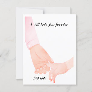 Hand in Hand Liebe Kunst - Kindergarten Postkarte