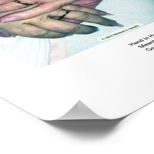 Hand in Hand mit Verse Poster (Ecke)